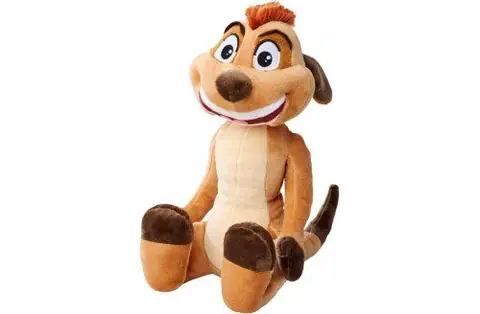 Peluche le roi lion : timon le suricate 29 cm - doudou licence disney enfant + une carte tigre