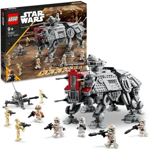 LEGO 75337 Star Wars Le Marcheur AT-TE Jouet Figurines Droïdes de Combat Clone Trooper La Revanche des Sith Enfants Dès 9 Ans