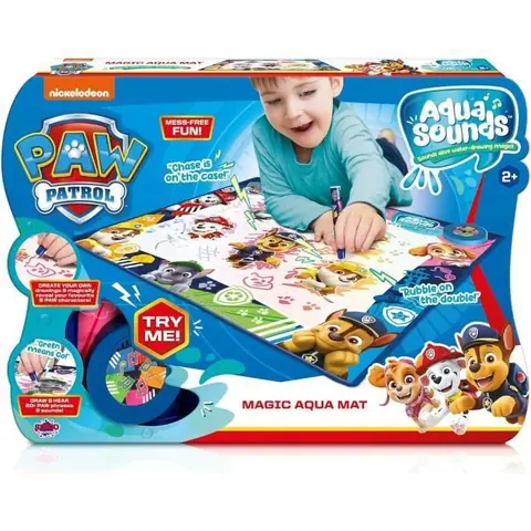 Tapis de dessin interactif - SPIN MASTER - Pat Patrouille - Stylo à eau - Sons et personnages - 26 cm