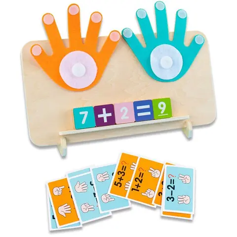 Jeux de mathématiques en bois pour enfants jeu éducatif daddition et de comptage pour garçons et filles de 3 à 5 ans