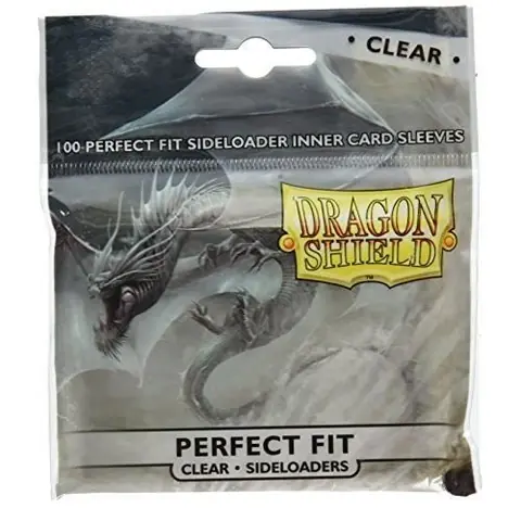 Protections de cartes - Arcane Tinmen - Dragon Shield - Perfect Fit Sideloader - Transparent - Lot de 100