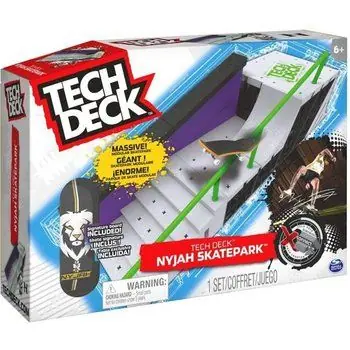 FINGER SKATE - TECH DECK SKATEPARK NYJAH HUSTON - 6060504 - Reproduction du skate park officiel de 50cm Avec 20 éléments à assembler