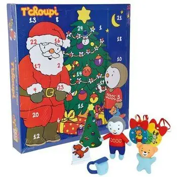 JEMINI T'CHOUPI CALENDRIER DE L'AVENT CONTENANT 35 PIECES - 36 X 39.5 CM