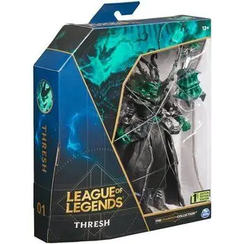 LEAGUE OF LEGENDS - FIGURINE PREMIUM 18 CM THRESH Garde aux Chaînes - 6062260 - Avec 19 points d'articulation et Accessoires