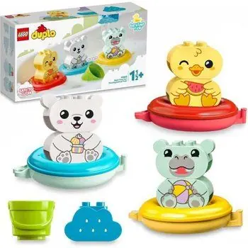 LEGO® 10965 DUPLO Jouet de Bain : Le Train Flottant des Animaux, Set Baignoire pour Bébés et Enfants 1.5+ Ans avec Canard