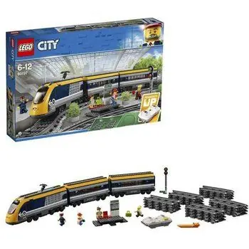 LEGO® 60197 City Le train de Passagers Télécommandé Bluetooth, Moteur à pile, Jouet enfant 6 ans, Rails et Accessoires