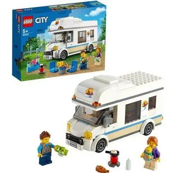 LEGO® City 60283 Le camping-car de vacances, Jeu de voiture pour garçon ou fille, idéal pour les vacances d'été