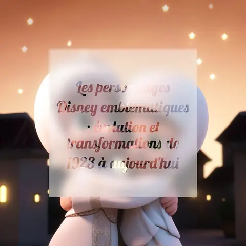 Les personnages Disney emblématiques : évolution et transformations de 1923 à aujourd'hui