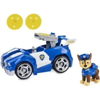 PAT PATROUILLE LE FILM - VOITURE DE POLICE CHASE PAT PATROUILLE - 6060434 - Véhicule Secours Avec fonction Transformation & Figurine
