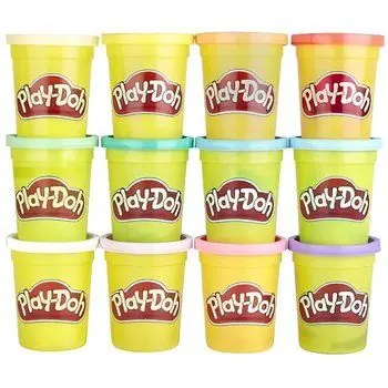 PLAY-DOH - 12 Pots - Pâte à modeler - Couleurs Ete - 112 g chacun