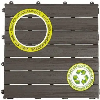 SMOBY Set de 6 dalles 45 x 45 cm - plancher maison