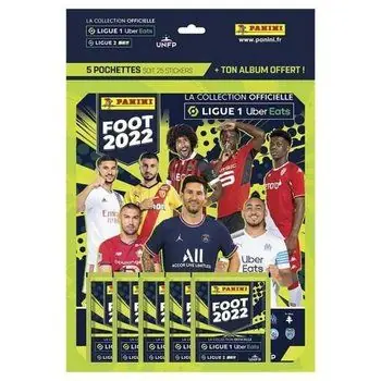 STICKERS FOOT LIGUE 1 2021-22 Pack de 5 Pochettes + 1 Album Offert
