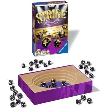 Strike - Ravensburger - Jeu d'ambiance Enfants et Adultes - Jeu de lancer de dés - 2 à  5 joueurs dès 8 ans