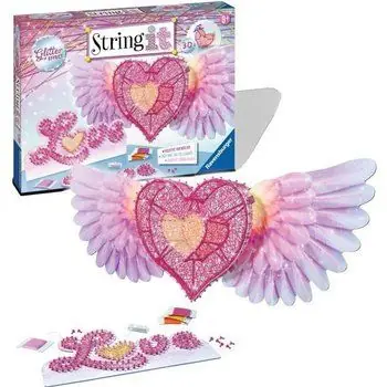 String It maxi: 3D Cœur - Ravensburger - Coffret complet en fil tendu - Loisir créatif enfant DIY - 2 modèles - Dès 8 ans