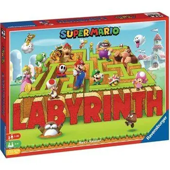 SUPER MARIO Labyrinthe - Ravensburger - Jeu de société famille - Chasse au trésor dans un labyrinthe en mouvement - Dès 7 ans