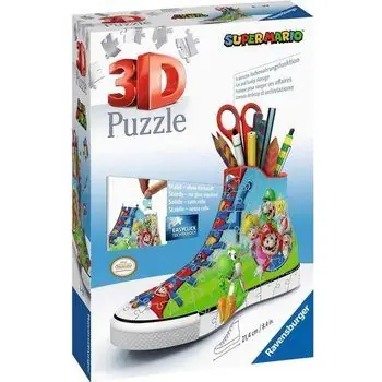SUPER MARIO Puzzle 3D Sneaker - Ravensburger - Puzzle 3D enfant - sans colle - Pot à crayons 108 pièces - Dès 8 ans