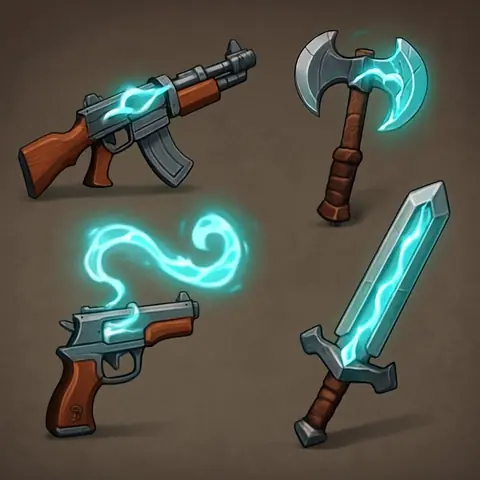 Synergies avancées armes, tomes et objets dans Megabonk : maîtriser la Sainte Trinité