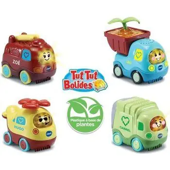 VTECH - Tut Tut Bolides - Véhicules -Écolo- - Plastique Biosourcé - Modèle Aléatoire