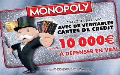 Opération cartes de crédit avec Monopoly