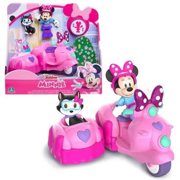 Minnie, Véhicule avec 1 figurine 7,5 cm et 1 accessoire, Modèle Scooter avec Side-Car, Jouet pour enfants dès 3 ans, MCN182