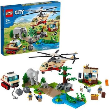 LEGO® 60302 City Wildlife L’opération de sauvetage des animaux sauvages, jouet voiture vétérinaire, jeu d’hélicoptère