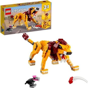 LEGO® Creator 3-en-1 31112 Le lion sauvage, Jeu de construction 3-en-1 incluant un lion, une autruche et un phacochère
