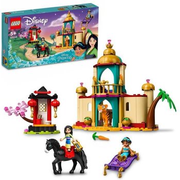 LEGO® 43208 Disney Princess Les Aventures de Jasmine et Mulan, Jouet de Construction, Mini-Poupées, Figurines Cheval et Tigre
