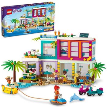 LEGO® 41709 Friends La Maison De Vacances Sur La Plage Été 2022, Avec Piscine, Mini-Poupée Mia et Accessoires, Enfants Dès 7 Ans
