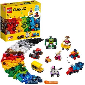 LEGO® 4+ Classic 11014 Briques et Roues Premier Jeu de Construction avec Voiture, Train, Bus, Robot