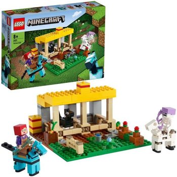 LEGO® 21171 Minecraft™ L’écurie Jouet Ferme avec Figurine Cavalier Squelette, Jouet Filles et Garçons