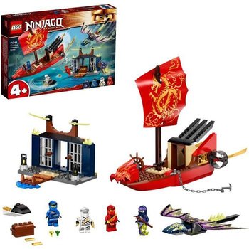 LEGO® 71749 NINJAGO® L’ultime QG des ninjas et Figurine Dragon, Jouet Bateau pour Enfants de 4 ans et plus