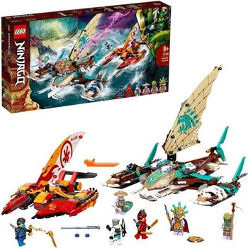 LEGO® 71748 NINJAGO® La Bataille de Catamarans avec 4 Jouets de Bateau et Les Minifigurines de Kai, Jay et Zane