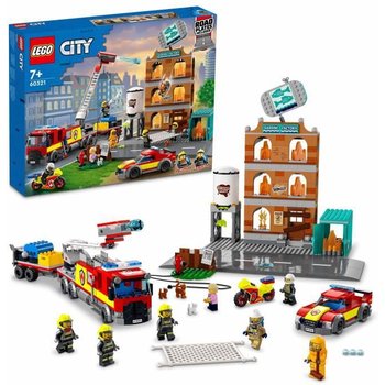 LEGO® 60321 City Fire La Brigade Pompiers Set de Construction avec Flammes, Minifigures, Jouet Camion pour Enfants dès 7 ans