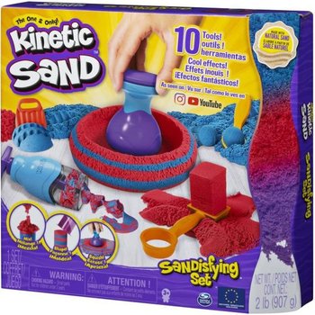 KINETIC SAND – COFFRET SANDISFYING 907 G de sable + 10 MOULES – 6047232 – Sable magique à modeler – Loisirs Créatifs pour enfants