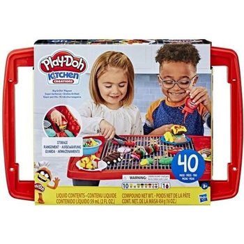 PLAY-DOH – Kitchen Creations – Super barbecue – gril jouet pour enfants avec 40 pièces – atoxique et 10 couleurs
