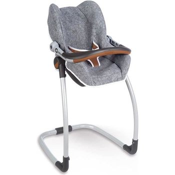 Smoby – Bébé Confort – Siège Gris + Chaise Haute 3 en 1 – Pour Poupons et Poupées – Fonction Balancelle