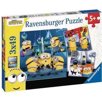 LES MINIONS 2 Puzzles 3×49 pièces – Drôles de Minions – Ravensburger – Lot de puzzles enfant – Dès 5 ans