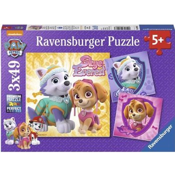 PAT’ PATROUILLE Puzzles 3×49 pièces – Charmantes chiennes – Ravensburger – Lot de puzzles enfant – Dès 5 ans