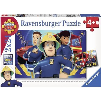 SAM LE POMPIER Puzzles 2×24 pièces – Sam t’aide dans le besoin – Ravensburger – Lot de puzzles enfant – Dès 4 ans