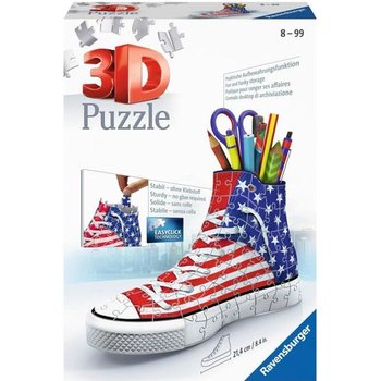 Puzzle 3D Sneaker – American Style – Ravensburger – Puzzle 3D enfant – sans colle – Pot à crayons 108 pièces – Dès 8 ans