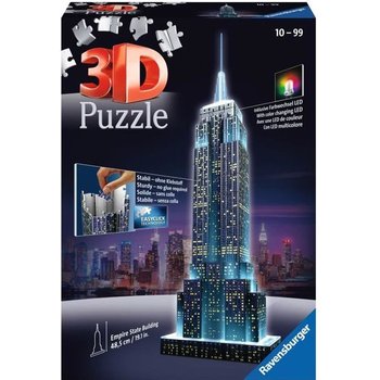 Puzzle 3D Empire State Building illuminé – Ravensburger – Monument 216 pièces – sans colle – avec LEDS couleur – Dès 10 ans