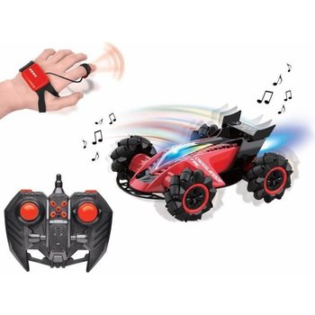 LEXIBOOK – Crosslander® Fire – Voiture télécommandée TT rechargeable avec vapeur, sons, lumières, télécommande et bracelet
