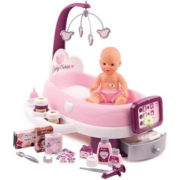 SMOBY Baby Nurse Nursery Electronique + Poupon Pipi – 24 Accessoires