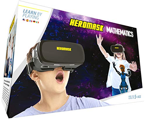 Visionneuse de réalité virtuelle VR + jeu éducatif pour enfants [Operazioni Matematica e calcolo mentale] Cadeau original pour enfant de 5 6 7 8 9 10 11 12 ans [Natale - Compleanno] Lunettes de réalité virtuelle