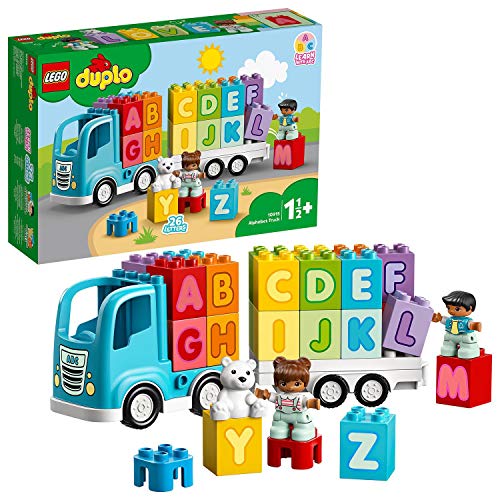 LEGO DUPLO Alphabet Truck, briques pour apprendre les lettres, jeux éducatifs pour les enfants de 1,5 ans et plus, 10915