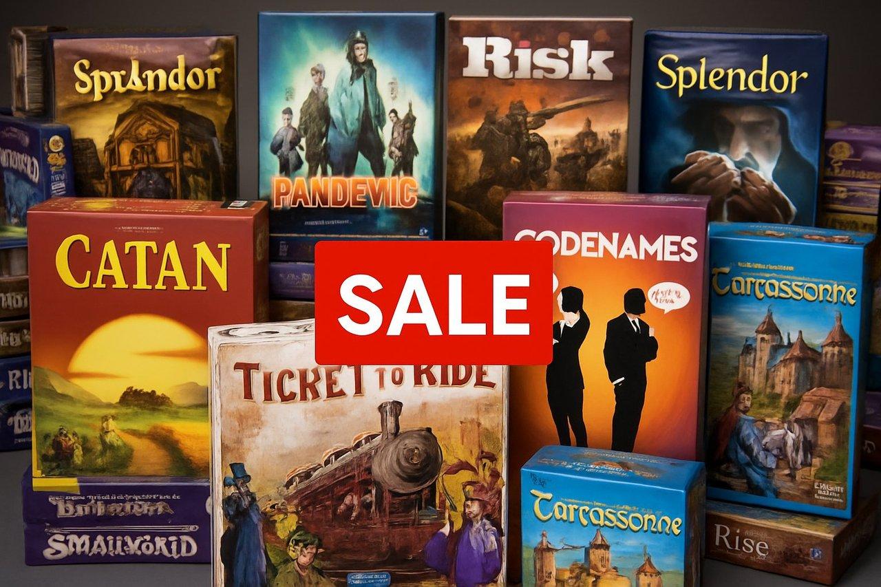 Une sélection de box de jeux de société en promotion lors du Black Friday 2025, idéale pour tous les joueurs.